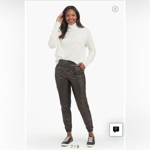 SPANX faux leather jogger size Small
